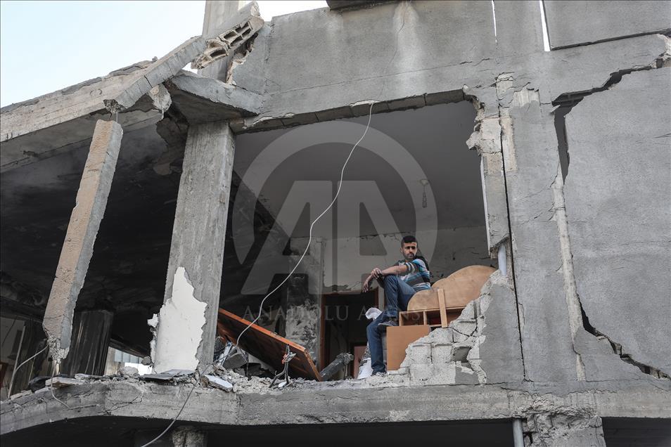 Aftermath of Israeli airstrikes in Gaza