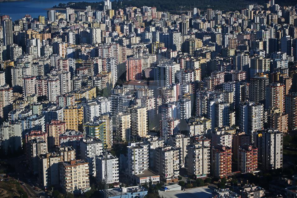 Vista aérea de Adana, Turquía