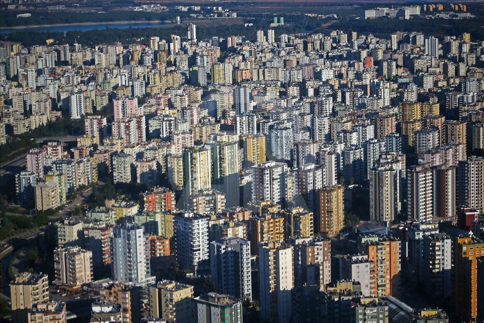 Vista aérea de Adana, Turquía