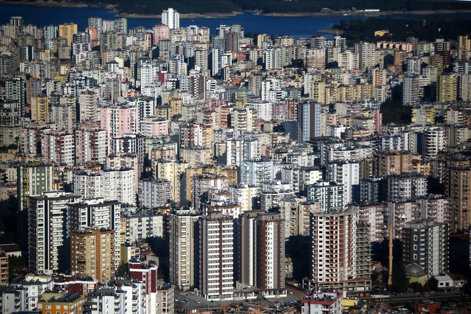 Vista aérea de Adana, Turquía