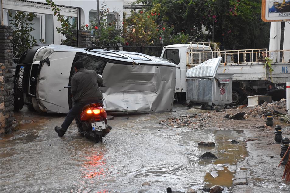 Bodrum'da sağanak