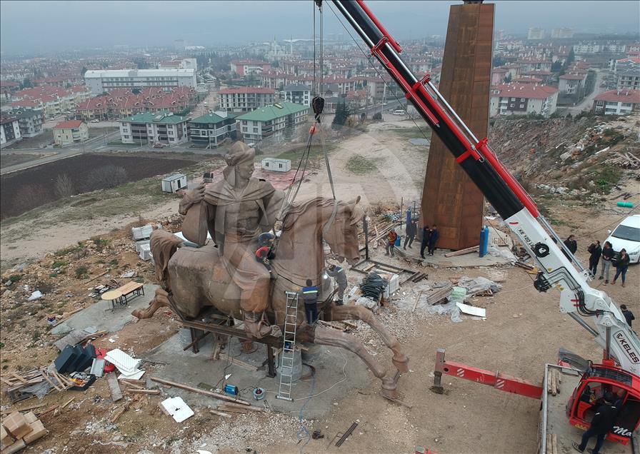 Koroglu Statue erect in Turkey's Bolu