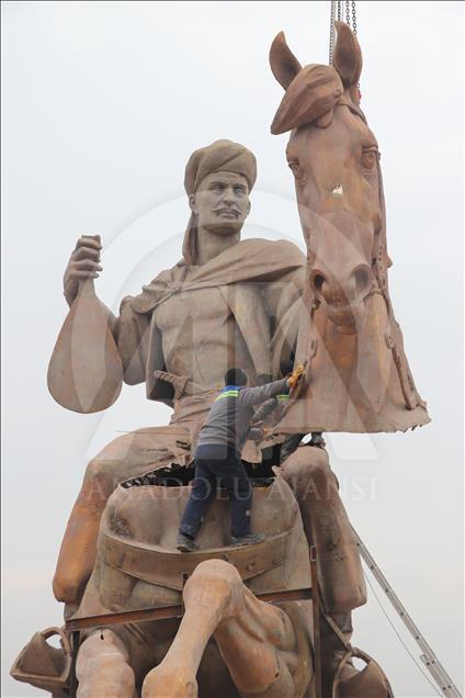 Koroglu Statue erect in Turkey's Bolu