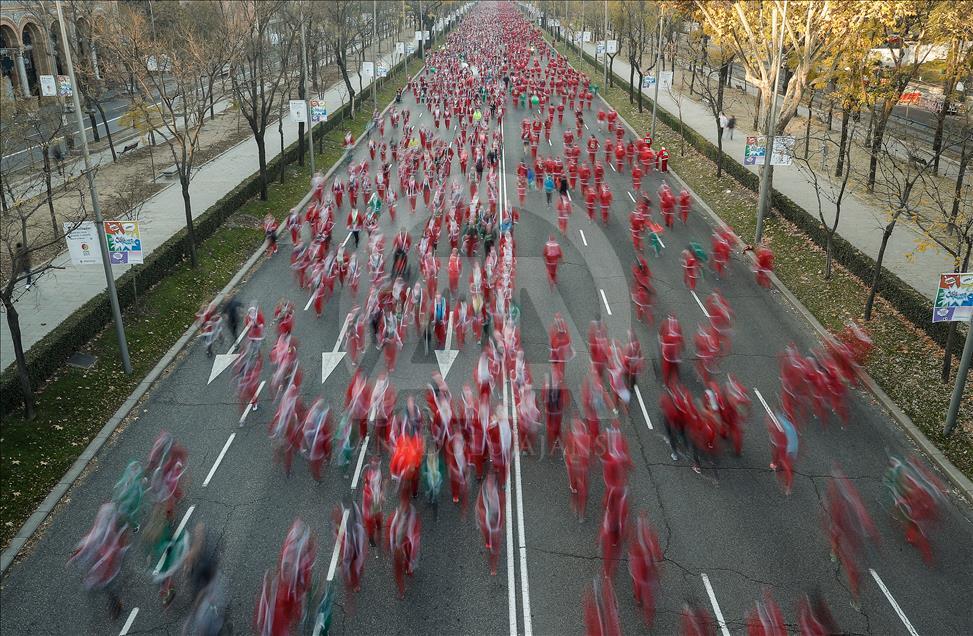 Santa Claus run in Madrid