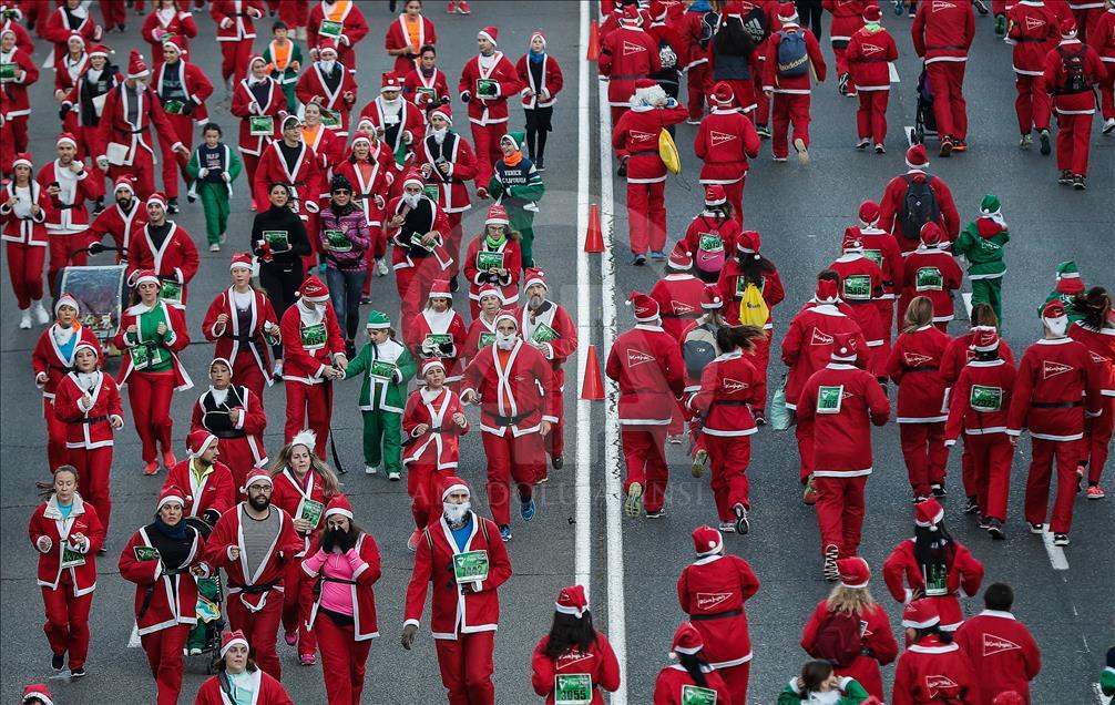 Santa Claus run in Madrid