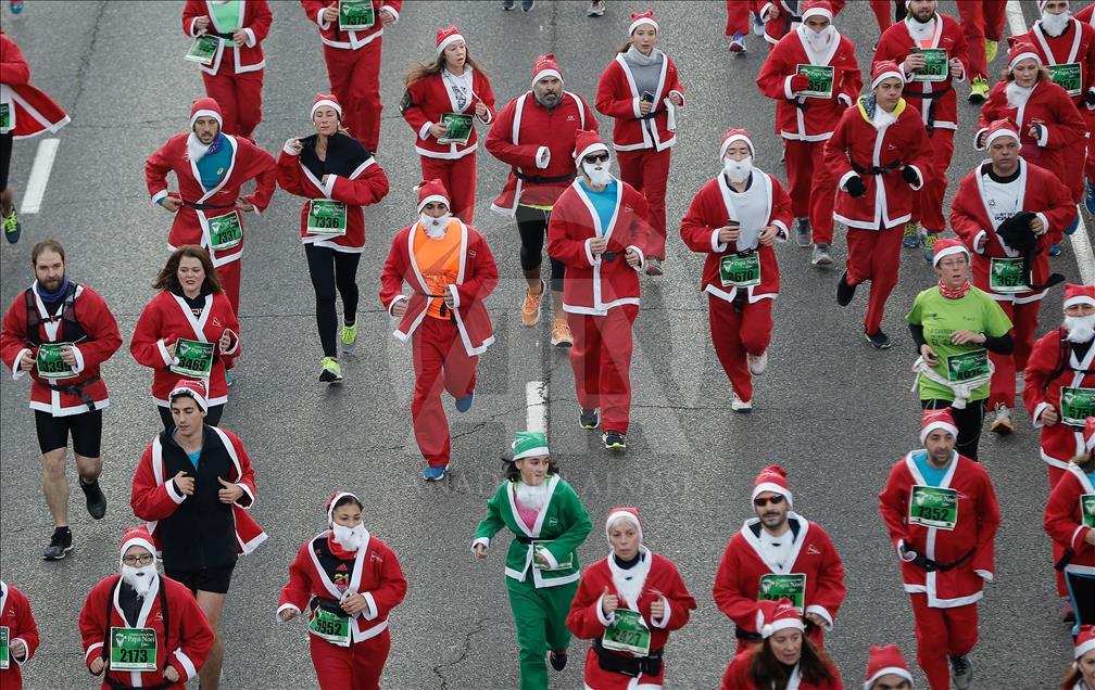 Santa Claus run in Madrid