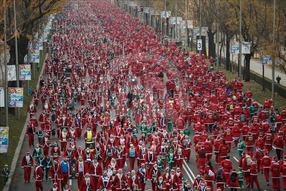 Santa Claus run in Madrid