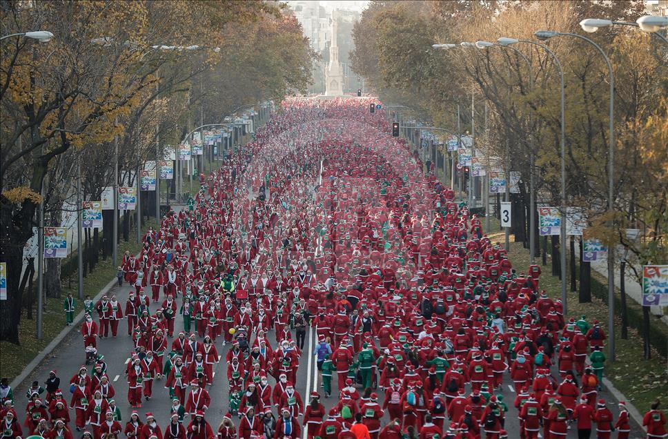 Santa Claus run in Madrid