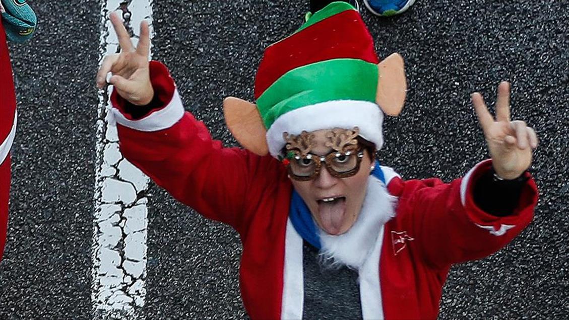 Santa Claus run in Madrid