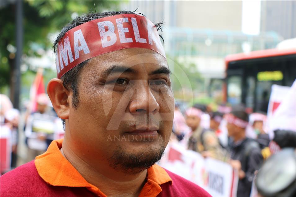 Endonezya'da Myanmar karşıtı protesto