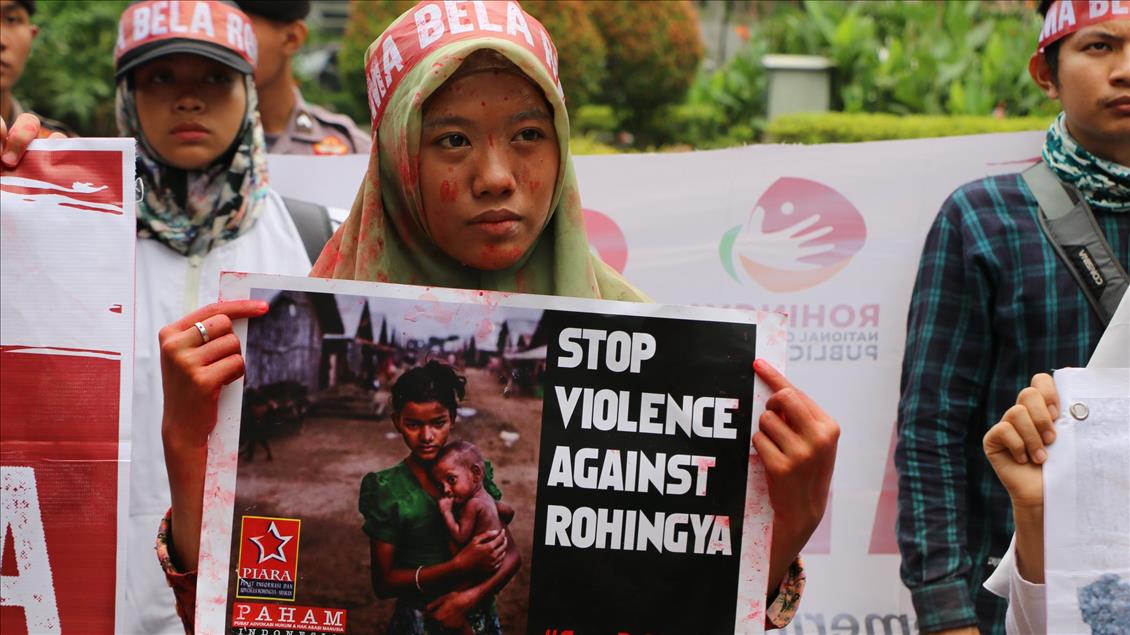 Endonezya'da Myanmar karşıtı protesto
