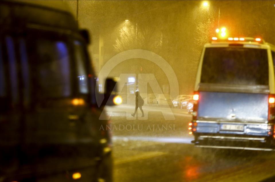 Ankara'da kar yağışı