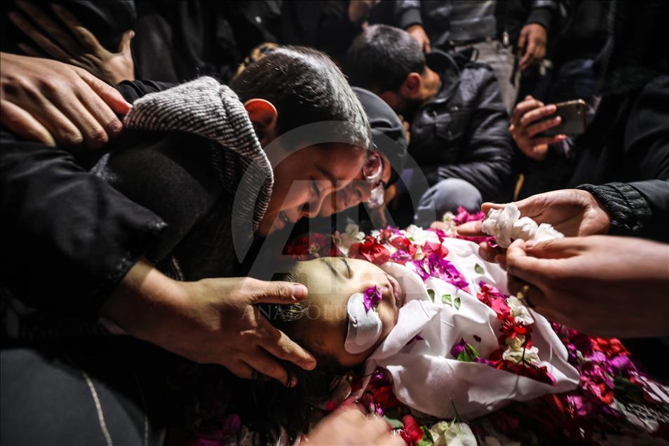 Funeral ceremony of 4-year-old Palestinian in Gaza