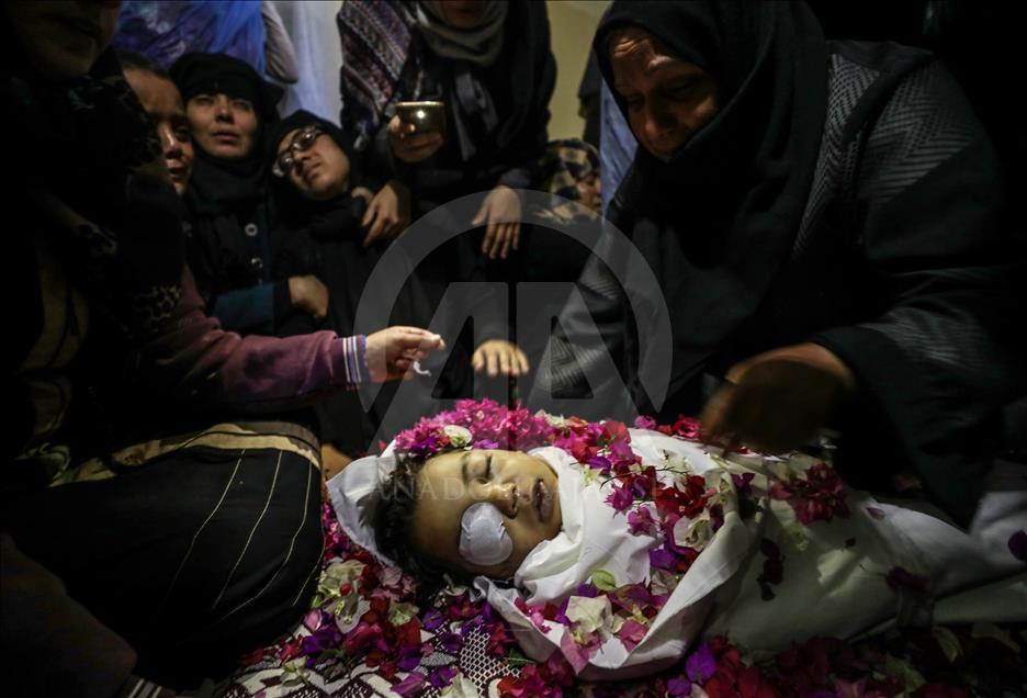 Funeral ceremony of 4-year-old Palestinian in Gaza