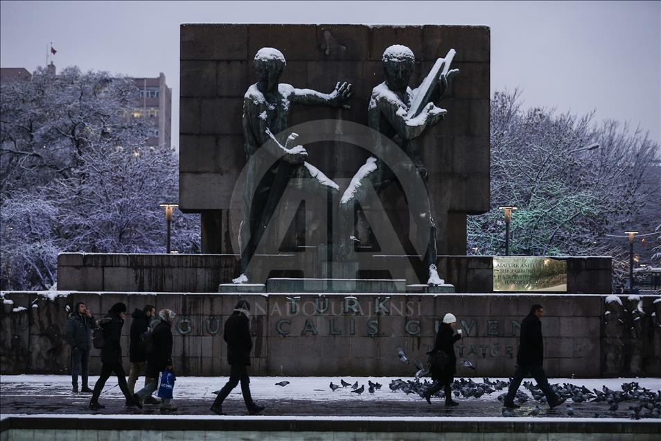 Snowfall in Ankara