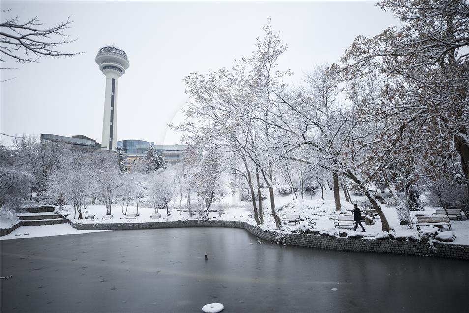 Snowfall in Ankara