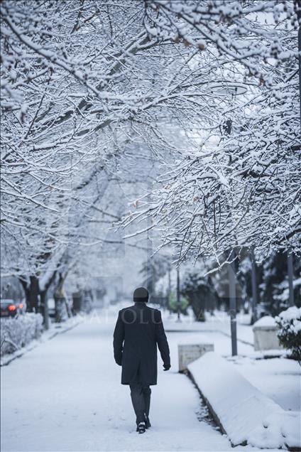 Snowfall in Ankara