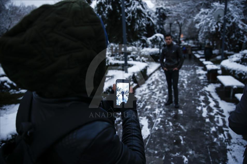 Snowfall in Ankara