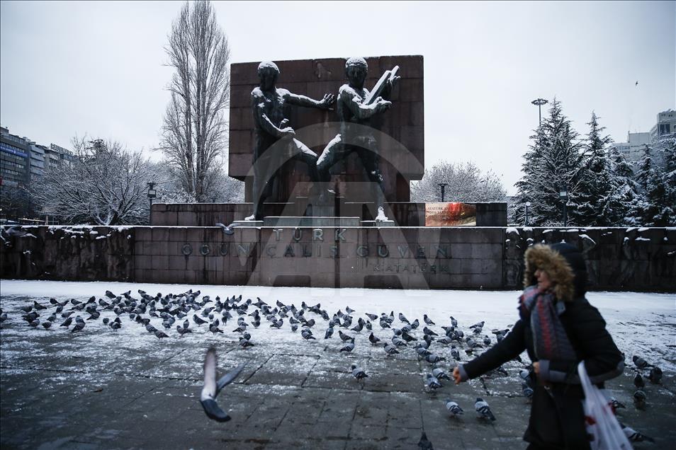 Snowfall in Ankara