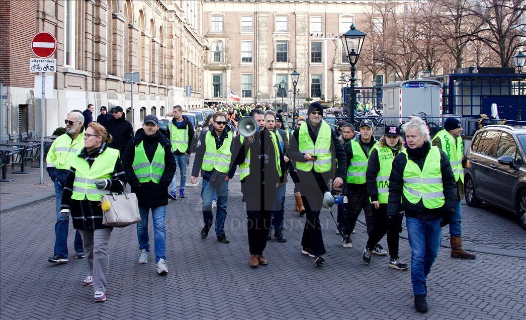 Yellow vests' protest in Rotterdam
