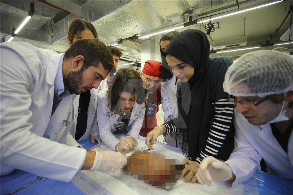 Tıp öğrencilerinden akranlarına uygulamalı kadavra eğitimi