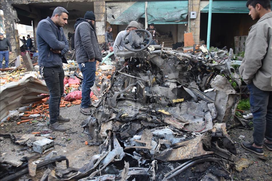 مقتل 4 مدنيين جراء تفجير سيارة مفخخة في عفرين السورية
