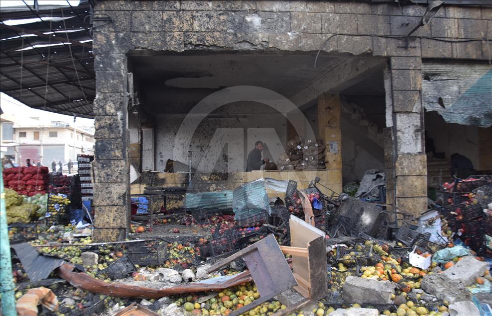 Afrin'de pazar yerine terör saldırısı
