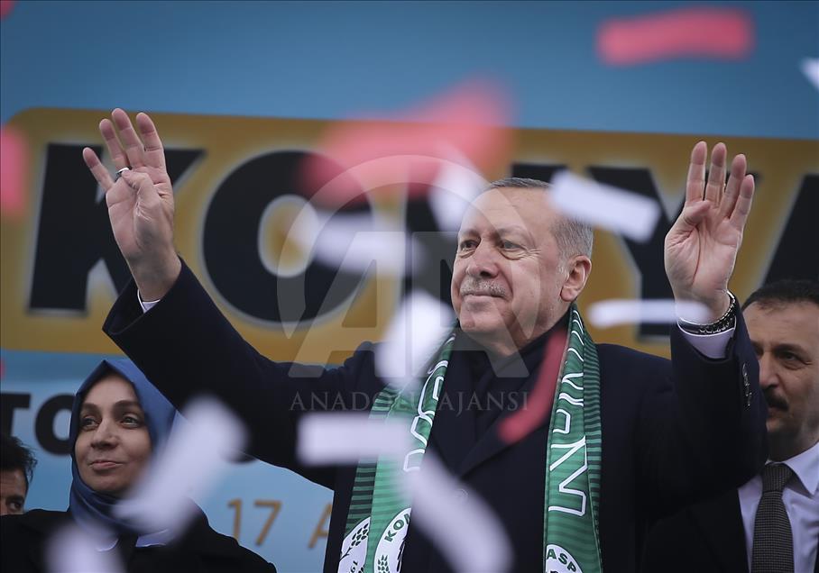 Turkish President Recep Tayyip Erdogan in Konya