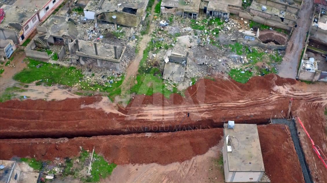 Footage shows YPG/PKK terrorist trenches in N.Syria