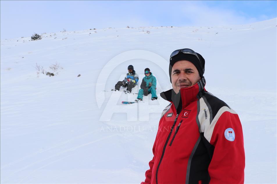 Denizli'de kayak sezonu başladı