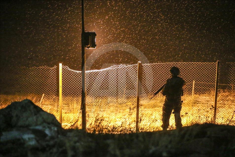 Gendarmería turca durante el solsticio de invierno en Van, Turquía 