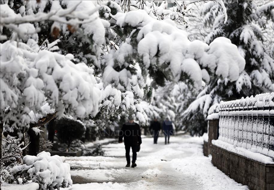 Snowfall in Turkish Capital