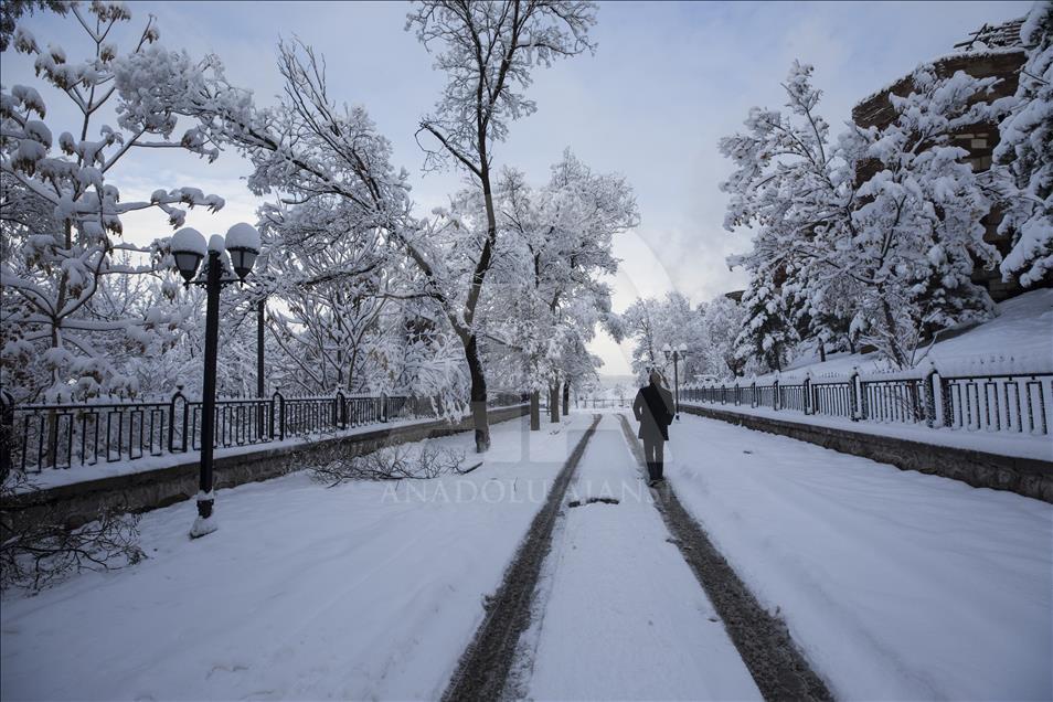 Snowfall in Ankara