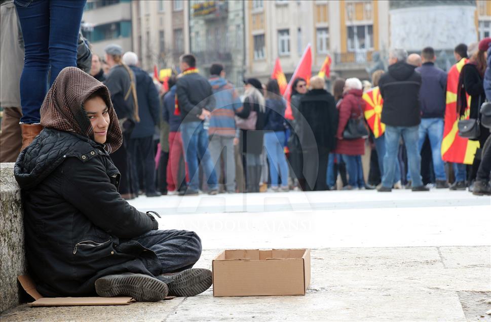 Протест во Скопје против промена на името на државата