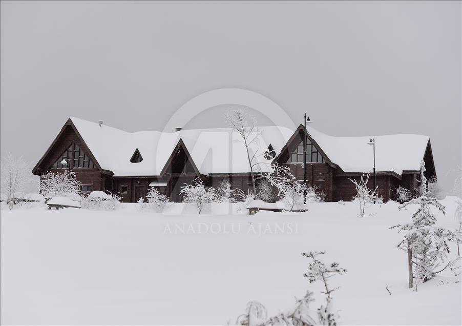 Giresun yaylaları beyaz örtüyle görsel şölen sunuyor