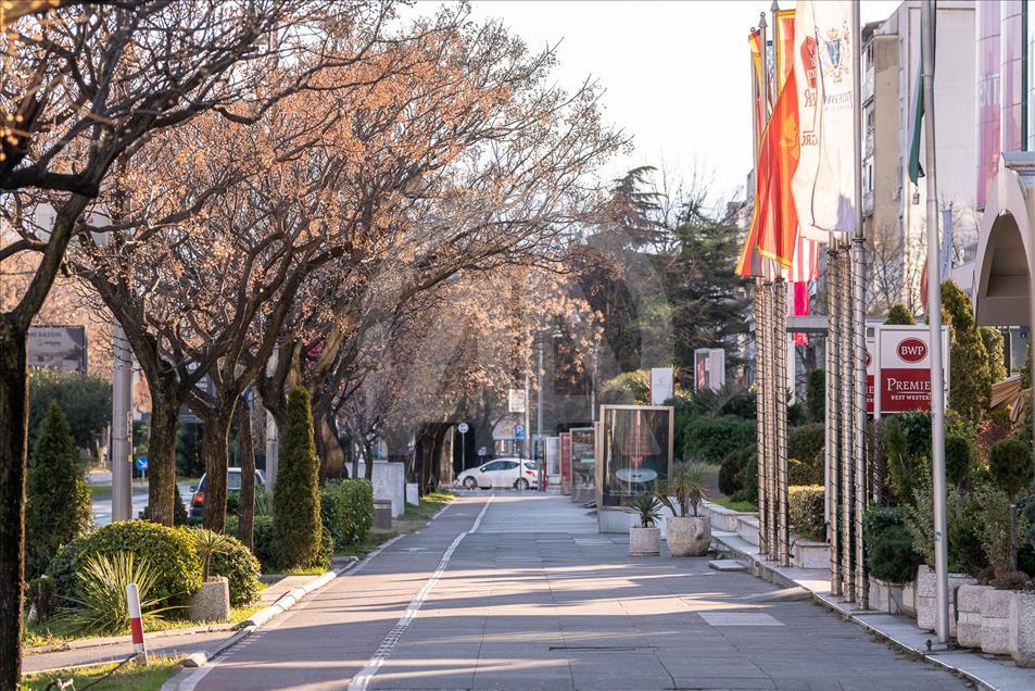 Prazne ulice Podgorice prvog dana 2019. godine