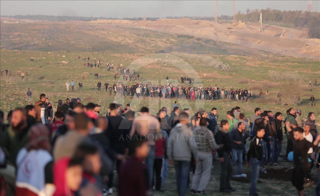 Gazze sınırındaki "Büyük Dönüş Yürüyüşü" gösterileri