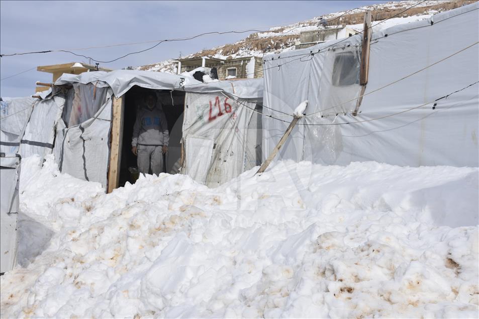 Arsal'daki Suriyeli mültecilerin kış çilesi sürüyor
