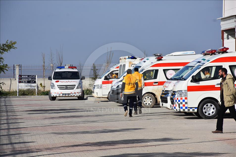 Suriye'de terörden temizlenen bölgede "112 acil komuta merkezi" hizmete açıldı
