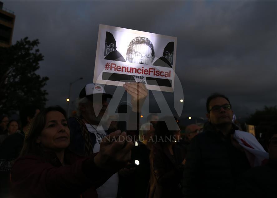 Kolombiya'da Başsavcı Martinez'in istifası için protesto
