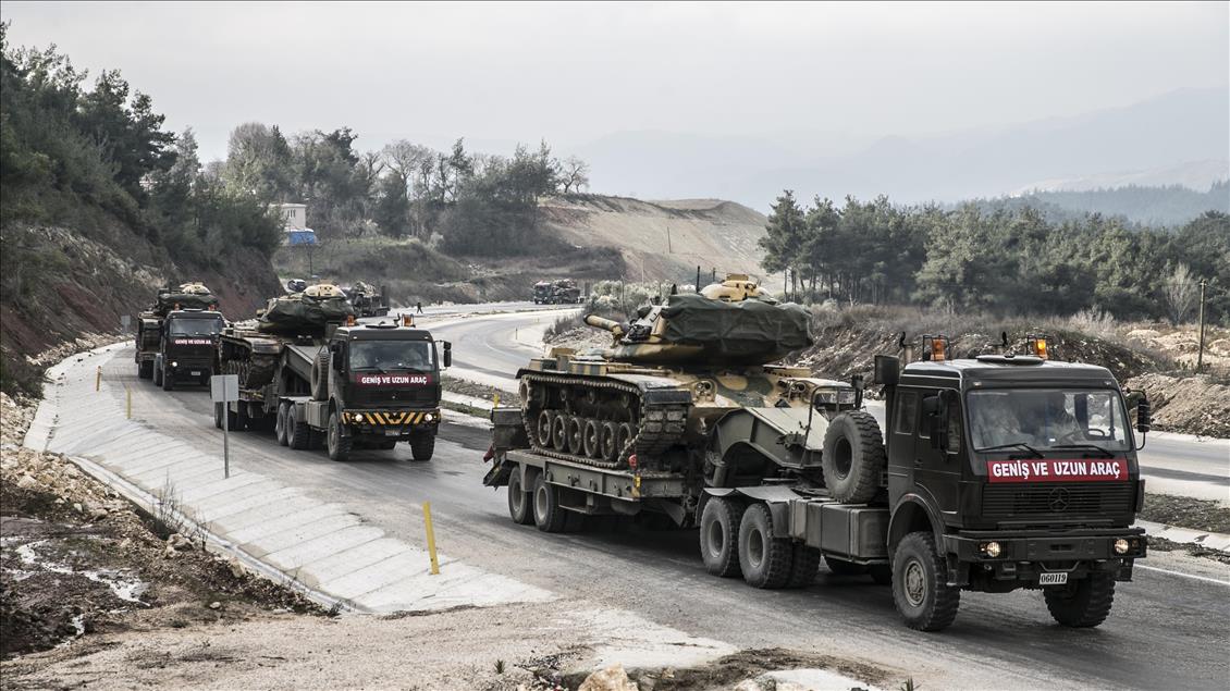 İdlib sınırına askeri sevkiyat sürüyor