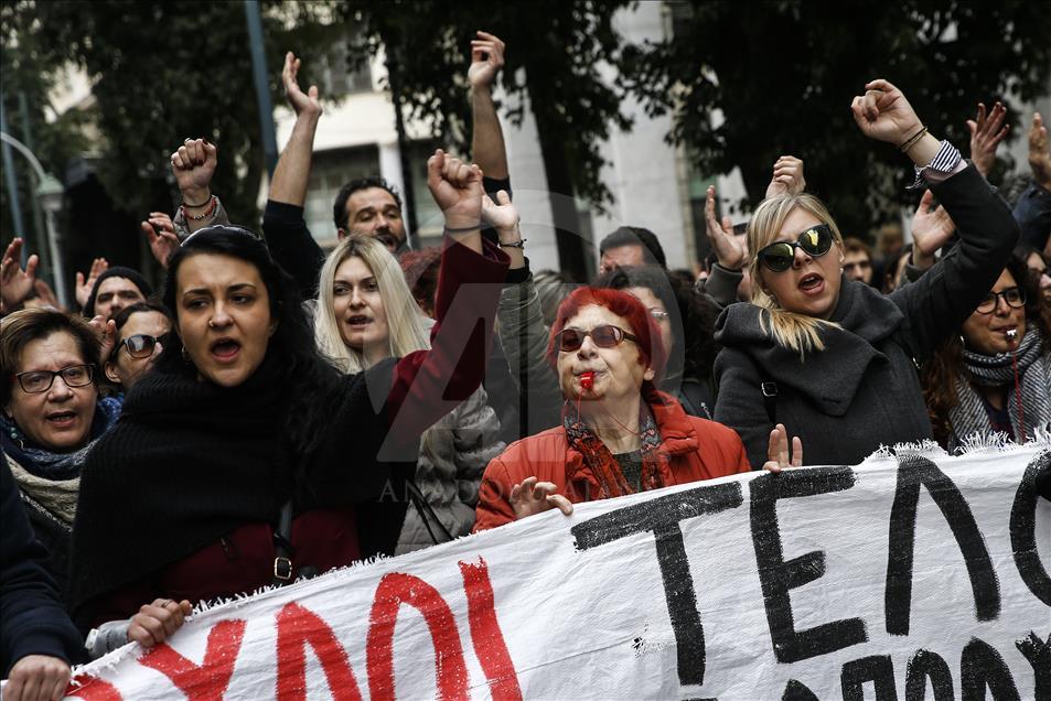 Teachers' protest in Athens