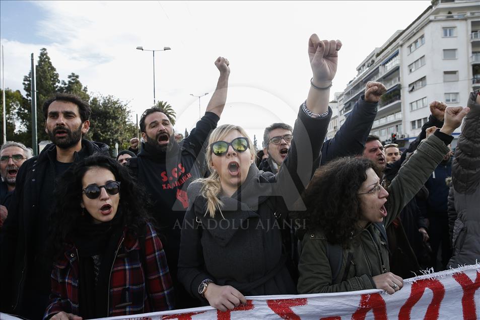 Teachers' protest in Athens