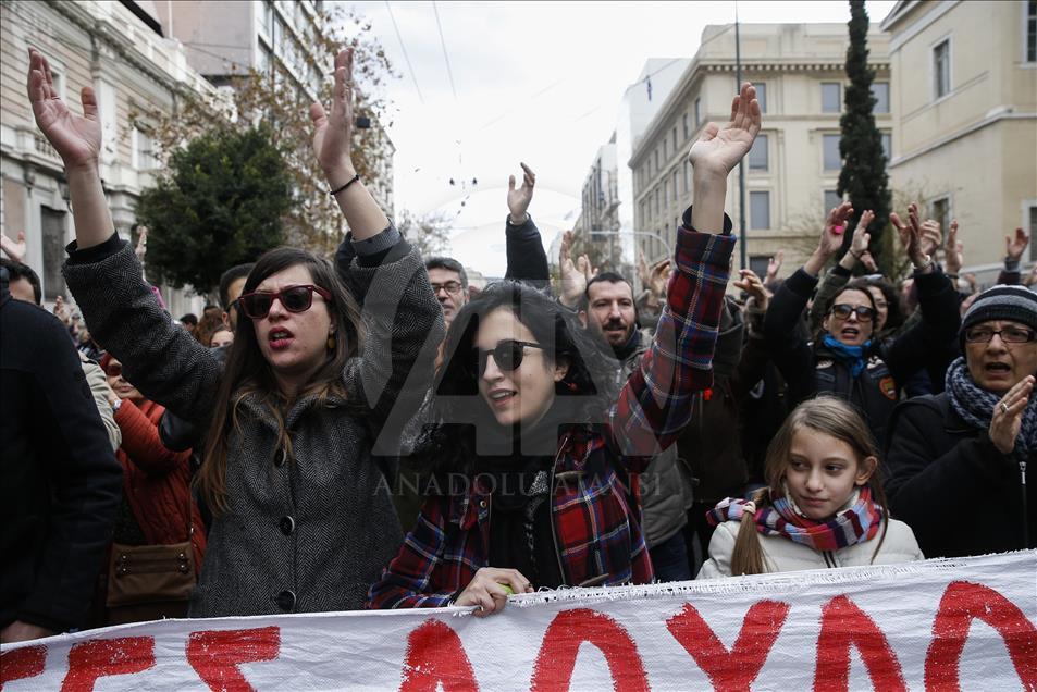 Teachers' protest in Athens