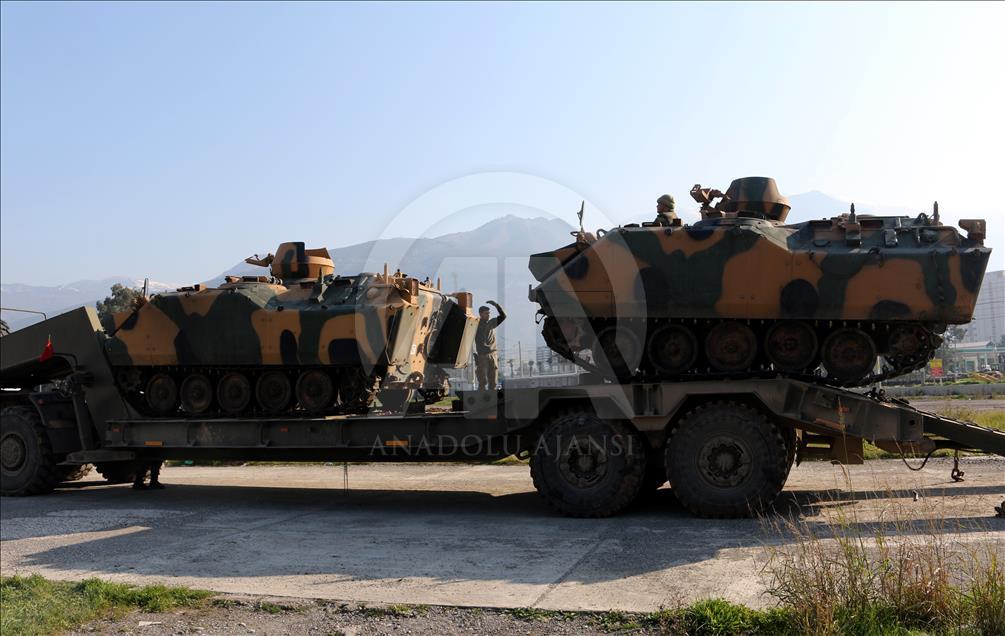 Suriye sınırına askeri sevkiyat