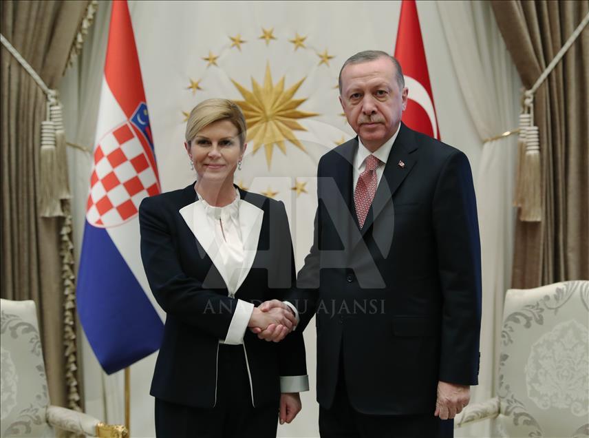 دیدار رؤسای جمهور ترکیه و کرواسی در آنکارا 
