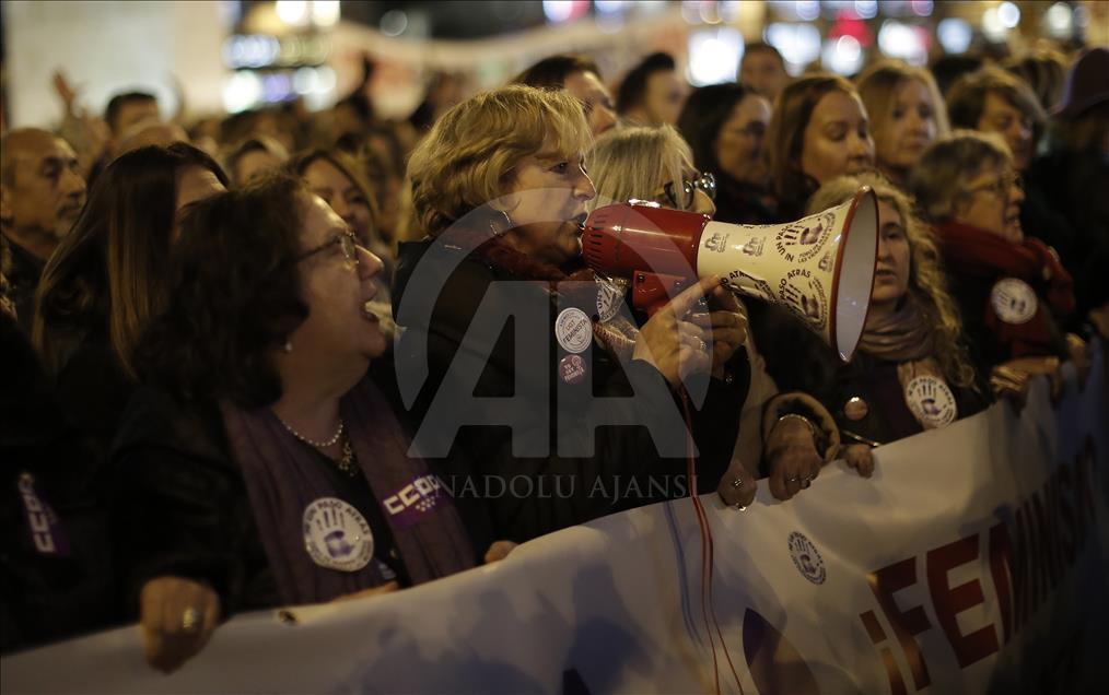Women's protest against the far-right Spanish political party Vox in Madrid