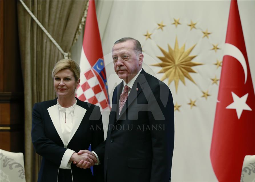 دیدار رؤسای جمهور ترکیه و کرواسی در آنکارا 
