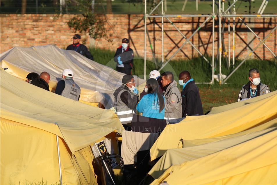 Authorities clear camp of Venezuelan migrants in Bogota