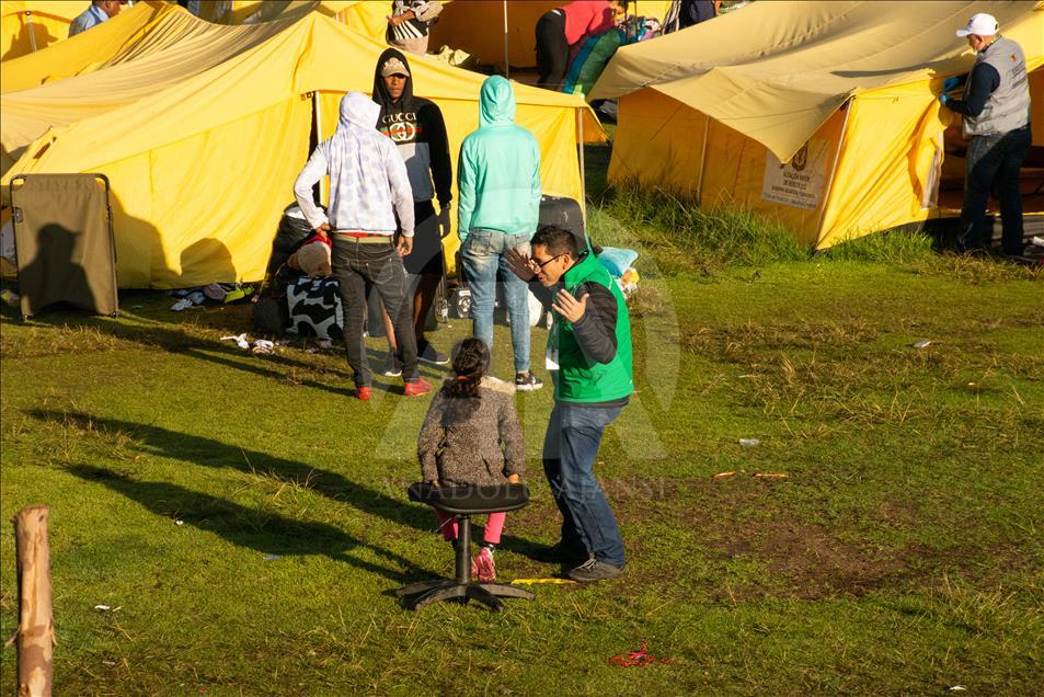 Se levantó campamento de migrantes venezolanos en Bogotá